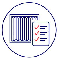 Pleated filter icon